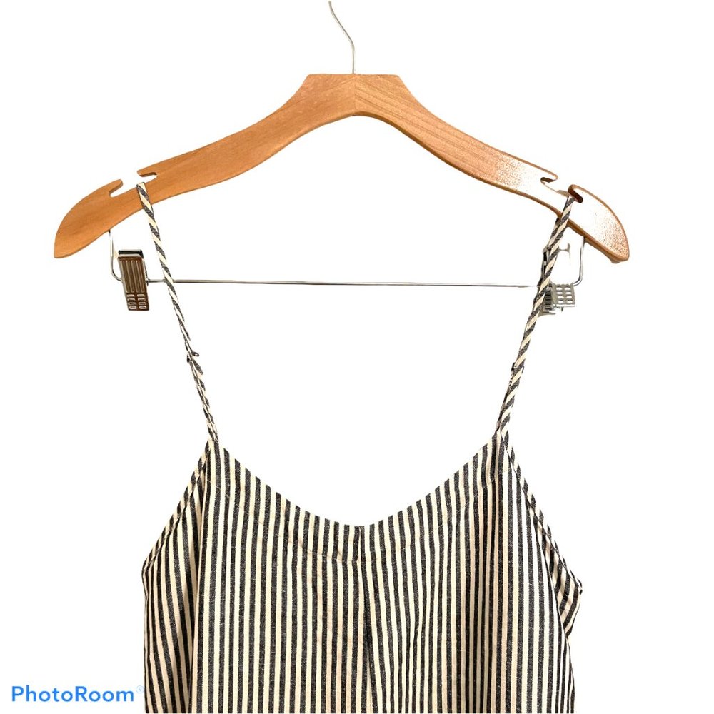Ali Golden Linen wide leg jumpsuit overalls - Picture 7 of 13
